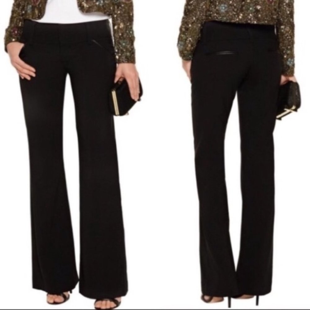 Alice + Olivia Black wide leg dress pants 2